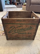 Vintage Vernors Wood Ginger Ale Crate Detroit Michigan  picture