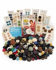 Vintage Sewing Buttons Lot NOS Carded & Loose 1950s 1960s Craft Quilt Mixed Bulk picture
