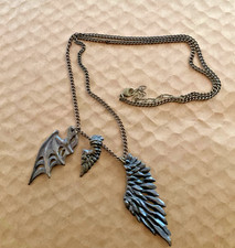 Studio Hibernacula Necklace 3 Wings Fallen Angel, Nocturne, Little Angel Wings picture