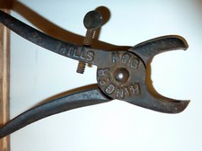 Antique-Vintage Hill's Adjustable Hog Ring Ringer Pliers Pat Aug 27,1872 picture