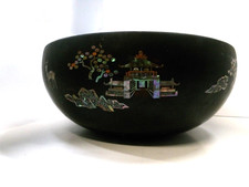 Maruni Special Metal Base Japan Black with Mother of Pearl House Deer Designs picture