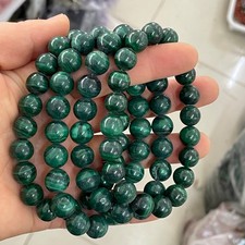 8mm 2pcs Natural Green Malachite Bracelet Healing Stretchy Gemstone picture