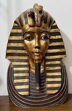 EGYPTIAN PHARAOH KING TUT TUTANKHAMUN BUST WALL OR SHELF DISPLAY 27