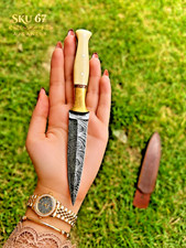 Best Boot Knife Carbon Steel Fixed Double Edged Blade Full Tang Ideal Outdoor picture