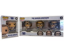 Slap Shot The Hanson Brothers & Reggie Dunlop Funko Pop Set Box Signed # 18 Jeff picture