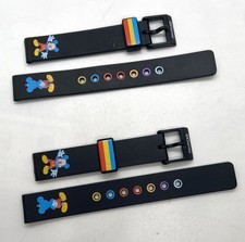 NEW Lot DISNEY Mickey Mouse Sport Watch Band Black Silicone Water Resistant 14mm picture