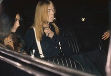 Cher sits beside a smoking Gregg Allman a car New York City USA 5t- Old Photo picture