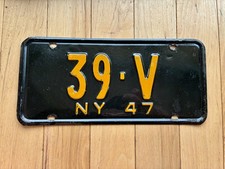 1947 New York License Plate - Gloss Finish (Clear Coat) picture