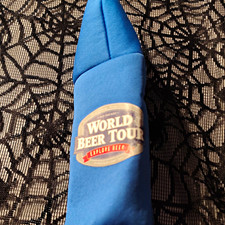 World Beer Tour Explore Beer Blue Beer Bottle Cooler Sleeve Koozie Breweriana picture