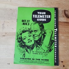 Vintage 1960s Your Telemeter Guide Booklet Early Coin Pay TV Ephemera Toronto picture