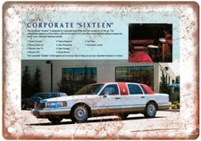 Vintage 1991 Federal Coach Lincoln  Auto Ad Retro Look Metal Sign A4581 picture