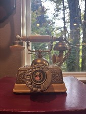 Vintage 1970s French Continental Rotary Phone By RADIO SHACK MODEL 43-320  brass picture