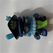 Kidrobot Dunny Blue Vinyl Designer Figurine w/ Black Hat, Green Eye picture