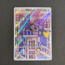Pokémon Galarian Meowth 141/128 30th Anniversary Holo Illustration Rare picture