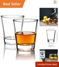 Set of 2 Durable 1.5 oz Shot Glasses with Heavy Base - Perfect for Entertaining picture