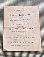 Statement: Money Refunded After Hunterdon County Investigation Pamphlet picture