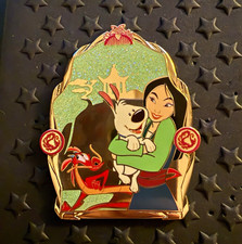 Disney Princesses Pals & Castles Mystery Jumbo Pink a la Mode Pin - Mulan picture