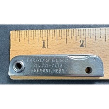 Brad's Elec Vintage Multi Tool Pocket Knife Silver Nebraska Advertising picture