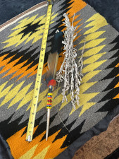 Native American peyote beaded prayer fan 15 in picture