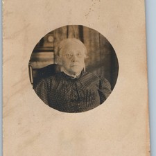 ID'd 1909 Mary M Perkins Cabinet Card Elderly Woman Portrait 1825-1909 Oval Vtg picture