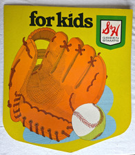 Vintage S&H Green Stamps For Kids Baseball Glove Cardboard Sign 25