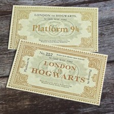 Harry Potter Hogwarts Train 9 3/4 Ticket Book Movie Prop Wizarding World Cosplay picture
