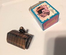 Antique Finish Diecast Metal Miniature Barn Silo Pencil Sharpener Vintage NIB picture