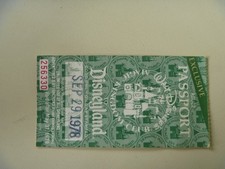 1978 Disneyland Magic Kingdom Club Passport Admission Ticket Stub picture