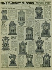 Fine Cabinet Clocks Department Sears Roebuck Vintage Advertisement Catalog Page picture