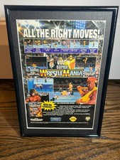 Retro 1992 WWF Super Wrestlemania Genesis Original Advertisement FRAMED picture