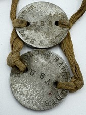 Vintage WWI US Army Dog Tag Set picture