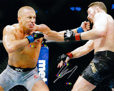 GEORGES ST-PIERRE SIGNED REPRINT AUTOGRAPH UFC JAMES SPENCE 8