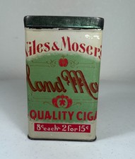 Antique Cigar Tin Box Niles & Moser’s Hand Made Quality Cigar 8 Cents picture
