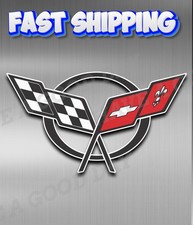 Chevy Vette Logo Sticker / Vinyl Decal  | 10 Sizes with TRACKING picture