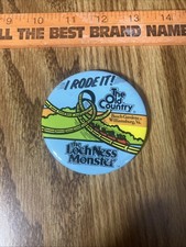The Loch Ness Monster Roller Coaster~Old Country, Busch Gardens Pinback Button picture