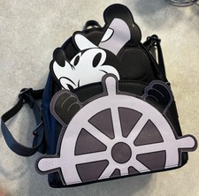 Loungefly Disney Steamboat Willie mini Backpack Mickey Mouse Monochrome Classic picture