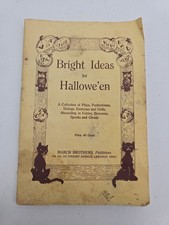 Antique 1920 Bright Ideas For Halloween Book - March Brothers Guptill & Rountree picture