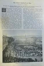 1898 Carnival at Nice France illustrated picture