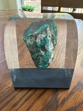 King Solomon's Mines Eilat Jerusalem Israel Real Stone in Acrylic Paperweight picture