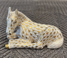 Herend Hungary Gold Fishnet Foal #15451 - 1998 Day One Charter Member RARE picture