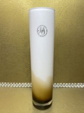 Hand Blown Glass Vase Creative Artisans Margie’s Garden Brown White 10in picture