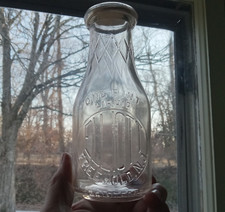 FREEHOLD,N.J ELLIOTT SLUG PLATE EMB PT MILK BOTTLE 1941 JOHN ADAMS CARDBOARD TOP picture