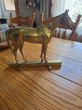 1949 Virginia Metalcrafters Solid Brass Horse Doorstop CITATION HORSE picture