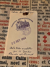 RARE RELIC Relic in contact with the Holy Nail of Jesus : Milan Cathedral - 1964 picture