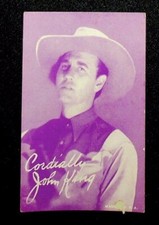 1940's's John Dusty  King  Arcade Card Cowboy Movie Star B Westerns picture