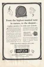 1927 Print Ad Amplion Hi-Tech Speaker From the highest to the deepest note AD499 picture