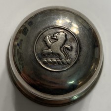 VINTAGE BIRKS SILVERPLATED DOMED RING BOX BLACK VELVET LION LOGO CANADA SINGLE 1 picture