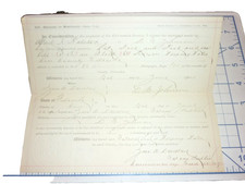 1901 Weeping Water NE Mortgage Release 5x 1898 Battleship Revenue Stamps Cass Co picture