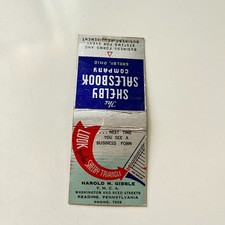Shelby Salesbook YMCA Harold M Gibble Reading PA Vintage Matchbook Cover 4MB99-5 picture
