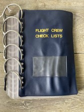 US Military USAF Flight Crew Check List Ringed Binder w/ 55 Sleeves picture